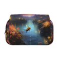 thumbnail image 2 of Sikiie Magical Bees Twilight River Print Flip Double-layer Pencil Case, All-purpose Stationery Bag for Study and Office, Zipper Design, Unisex, 2 of 7