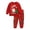 1-Watermelon Red, variant on JAJAHO Merry Christmas Pajamas For Kids Girls Boys Holiday Sleepwear Long Sleeve Santa 2 Piece Pjs 2-10Y