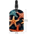 thumbnail image 6 of Square 2Pack PU Leather Starfish Cruise Luggage Tag with Privacy Cover and Name ID Tag for Travel Handbags Backpacks Luggage Tags, 6 of 6