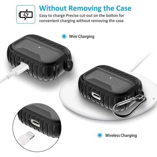 AirPods Pro Case, Rugged Shockproof TPU 2-Piece Cover Skin