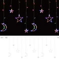 thumbnail image 2 of Gustave Christmas LED String Lights 11.5ft Twinkle Star Moon Plug in Fairy Curtain Lights with 8 Lighting Modes Extendable for Wedding Party Bedroom Indoor Outdoor Decorations "Multicolor", 2 of 10
