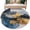 Dark Green Teal Green Mist Blue, variant on Round Rugs 5Ft, Navy Blue Yellow Round Area Rug Washable Indoor Throw Carpet, Modern Art Abstract Vintage Soft Non Slip Circle Rug for Cabinet Bathroom Home Decor Aesthetic