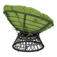 thumbnail image 4 of OSP Home Furnishings Wicker Papasan Chair with 360-Degree Swivel, Grey Frame with Green Cushion, 4 of 5