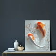 thumbnail image 5 of Sikiie Koi Fish Water Print Canvas Decorative Hanging Painting, Anti-shrinkage Hanging Frame, Suitable for Home, Office Wall Decorations, 5 of 6