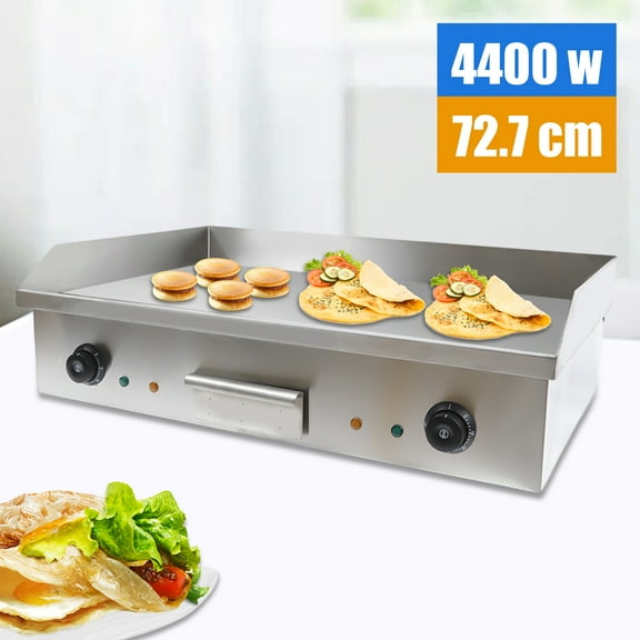 Wildnix Electric Countertop Griddle with Precise Temperature Control (572°F), Large 72.7*40cm Cooking Area, Even Heating for Pancakes, Bacon, Pizza, and More, Safe with Overload Circuit Breaker