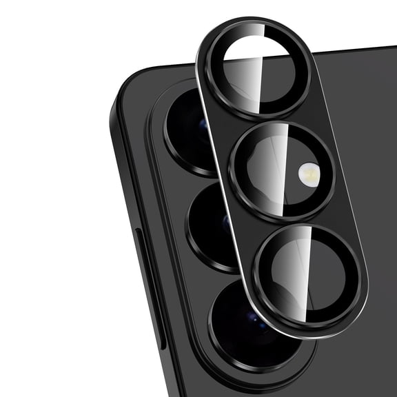 [2 Pack] KisonovaGuard for Samsung Galaxy S26 / S26 Plus Camera Lens Protector, [Full Coverage Metal][Military Grade Shatterproof] 9H Metal Tempered Glass Camera Screen Cover (Black)