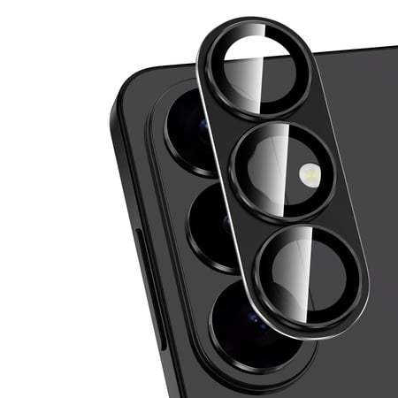 [2 Pack] KisonovaGuard for Samsung Galaxy S26 / S26 Plus Camera Lens Protector, [Full Coverage Metal][Military Grade Shatterproof] 9H Metal Tempered Glass Camera Screen Cover (Black)