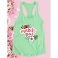 thumbnail image 3 of Flowery Mother's Day Racerback Tank Women -Image by Shutterstock, Female x-Large, 3 of 4