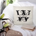 thumbnail image 4 of Letter W Throw Pillow Covers, Soft Pillowcases with Invisible Zipper, Monogram Words Decorative Square Pillow Cushion Covers for Living Room Couch Sofa Bed 20x20 Inches, 4 of 8