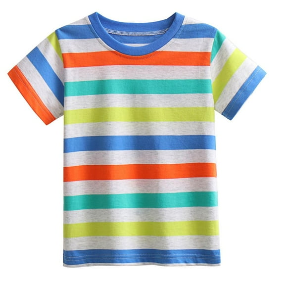 Bxsruta Shirts for Kids, Solid Color Kids T-Shirt, Girls Round Neck Top