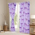 thumbnail image 3 of Feelyou Modern Cartoon Bow Curtains Pack of 2 (42x84 Each), Fashion Princess Ribbon Curtains Blackout, Dreamy Purple Abstract Bedroom Curtains, Living Room Curtains Decor, 3 of 6