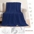 thumbnail image 5 of Navy Blue Pure Color Blanket Soft Cozy Warm Twin Blanket for Bed, Plush Fuzzy Flannel Fleece Blankets for Sofa, Aesthetics Contemporary Luxury Throw Blankets for Couch, Gifts for Men, 60"x80", 5 of 9
