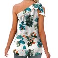 thumbnail image 6 of YUNAFFT Clearance Womens Tank Tops Summer One Shoulder Tops For Women Summer Chiffon Shirts Tie Bow Knot Sleeveless Tank Tops Loose Fit Discount, 6 of 8