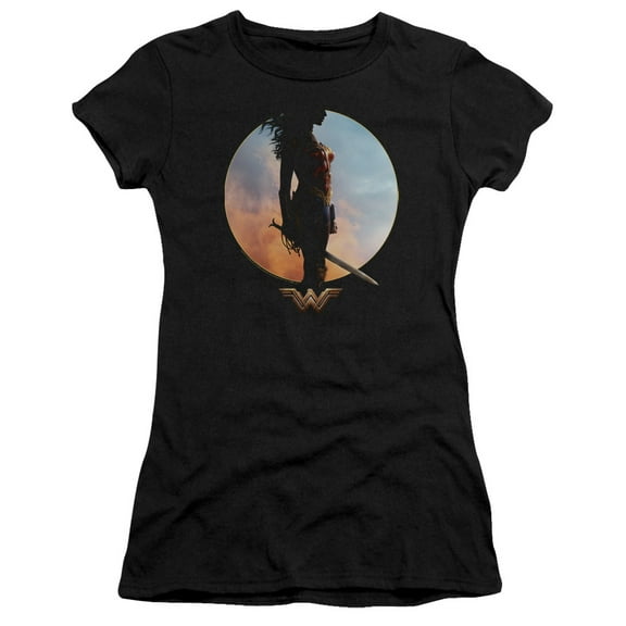 Wonder Woman Movie Wisdom And Wonder S/S Junior Women's T-Shirt Sheer Black