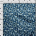 thumbnail image 2 of oneOone Cotton Poplin Twill Blue Fabric Leaves Watercolor Dress Material Fabric Print Fabric By The Yard 56 Inch Wide, 2 of 2