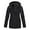 Black, variant on Inleife Women's Windproof Plush Insulation Long Sleeved Hooded Casual Coat