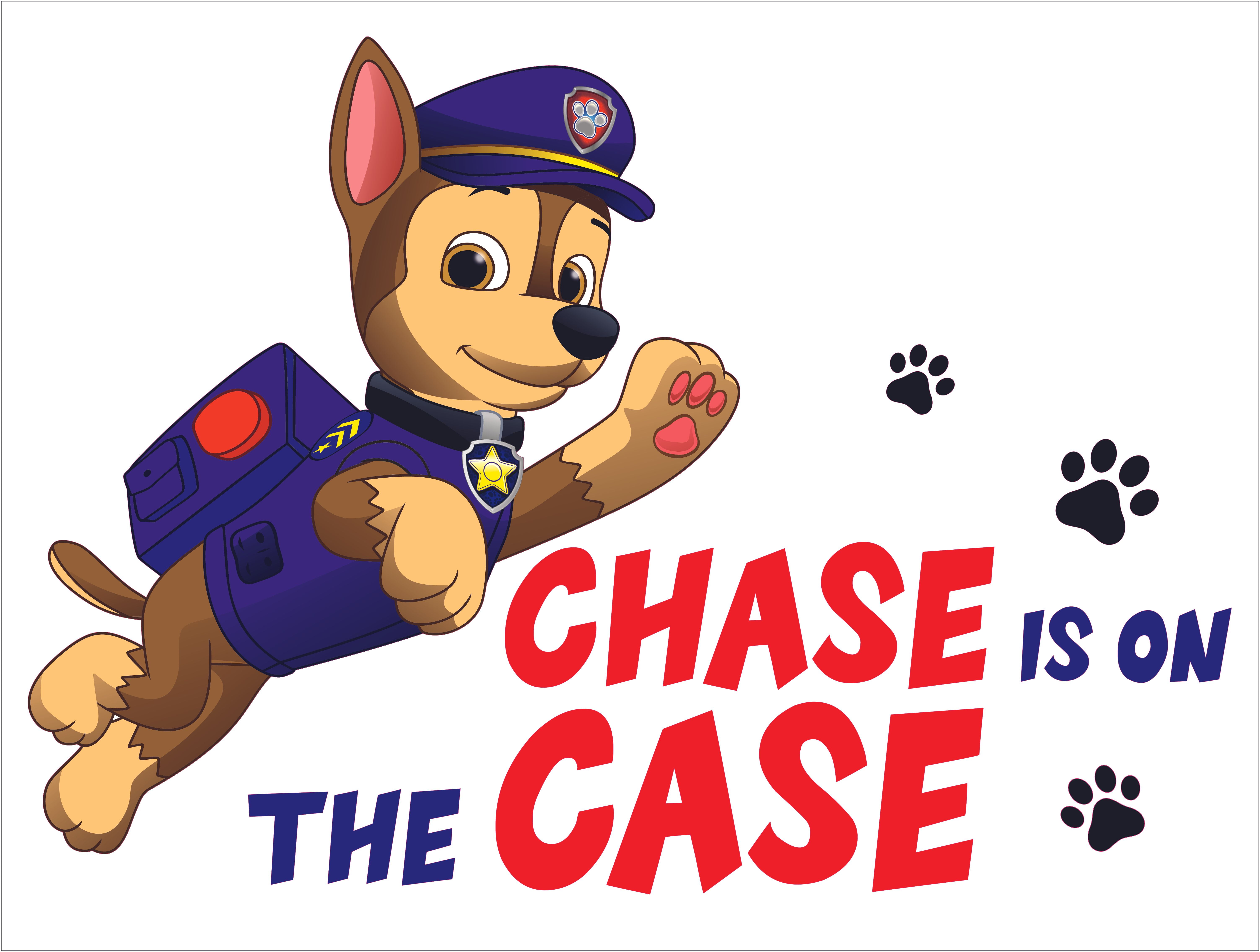 Living Room Home Art Chase Police &traffic Cop Decor Design Wall Decal Quotes - x 20" Kids Bedroom Search & Rescue Mighty Pups Paw Patrol Adhesive Decoration Sticker - Chase