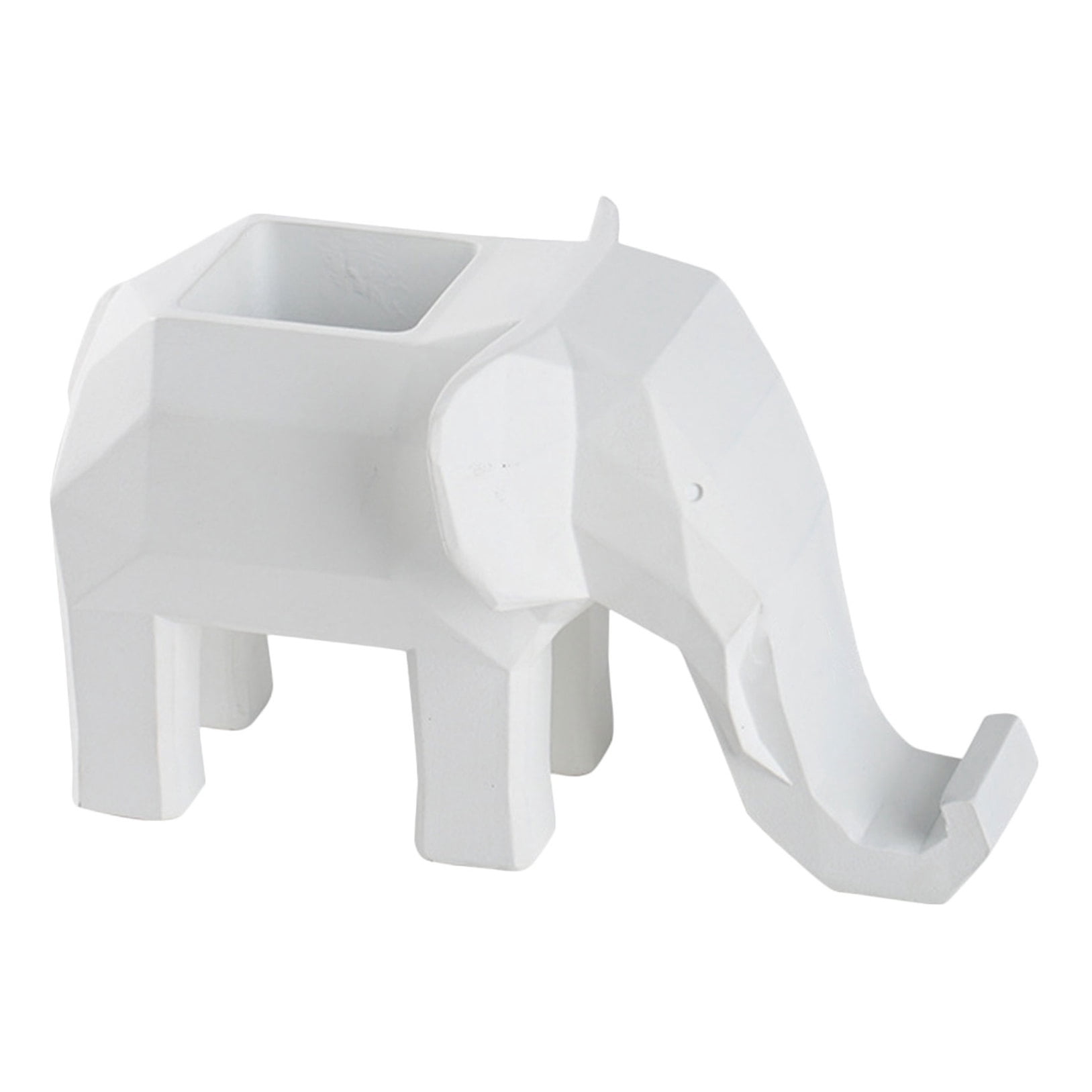 OUNONA Resin Elephant Desk Organizer with Phone Holder, Multifunctional Office and Home Desk Accessory