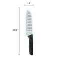 thumbnail image 5 of Mainstays 5" Stainless Steel Santoku Kitchen Knife Black with Sheath, 5 of 10