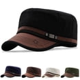 thumbnail image 5 of Men Breathable Cotton Cadet Hat Baseball Cap Army Hat Sun Cap NAVY BLUE, 5 of 8