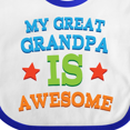 thumbnail image 4 of Inktastic My Great Grandpa is Awesome Grandkid Boys or Girls Baby Bib, 4 of 4