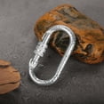 thumbnail image 1 of Locking Carabiner, Multipurpose Heavy Duty O-Shaped Climbing Carabiner  For Outdoor Activities Protection Necessary, 1 of 8