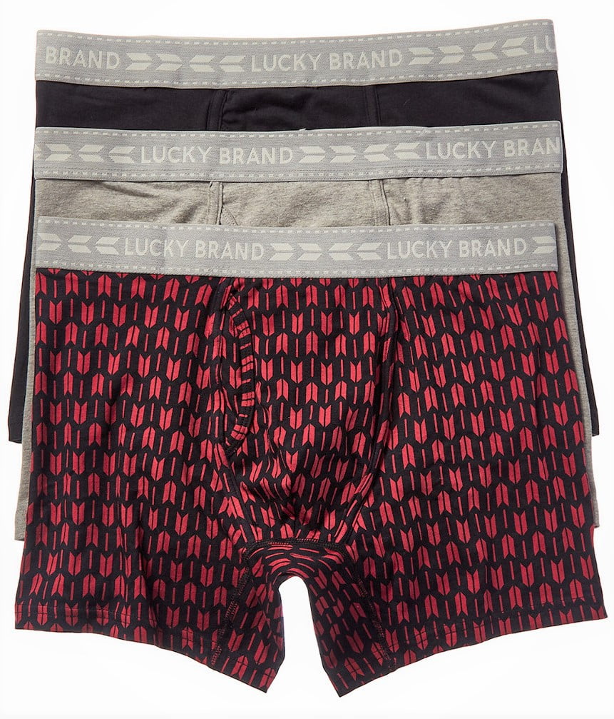 LUCKY BRAND MEN - 3 PACK BOXER BRIEF - 193 P27 RED ARROW - MEDIUM