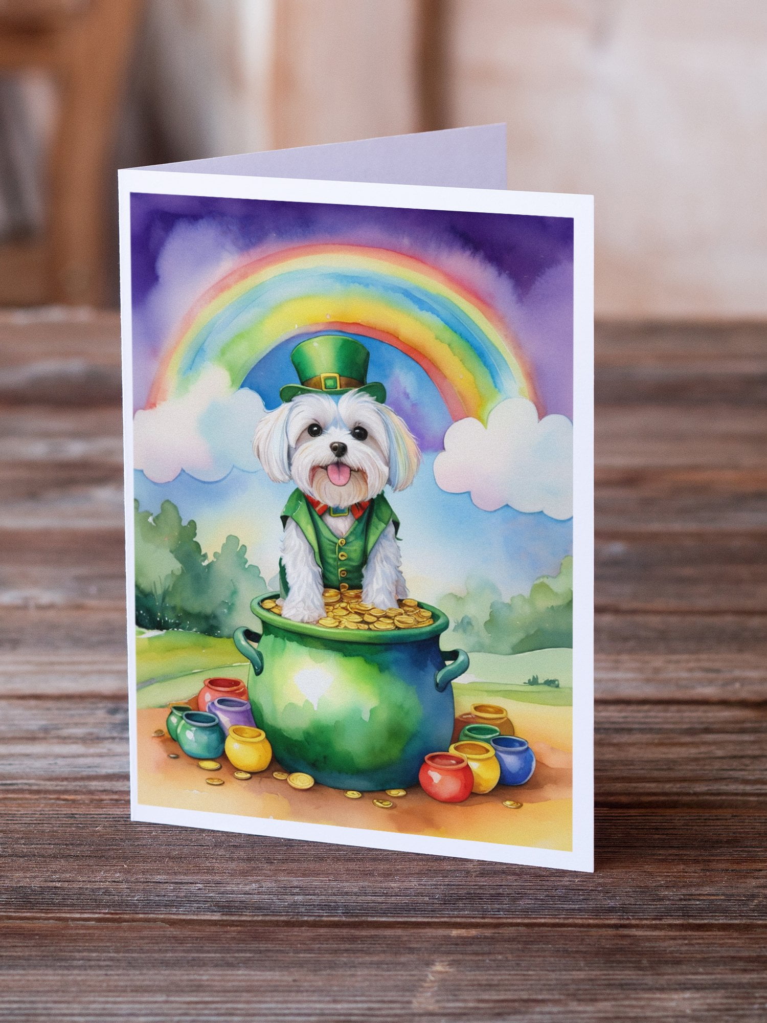 Maltese St Patrick's Day Greeting Cards Pack of 8 7 in x 5 in