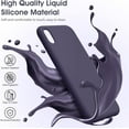 thumbnail image 2 of Liquid Silicone Case for iPhone X/XS, [Scratch-Resistant, Anti-Fingerprint, Shockproof] Protective Slim Fit Phone Case, 4-Layer Cover with Microfiber Lining, Silky-Soft Touch, Deep Purple, 2 of 14