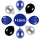 thumbnail image 3 of Globos de fiesta Paready de látex azul, negro y plateado, 60 unidades, 30 cm, 3 of 7