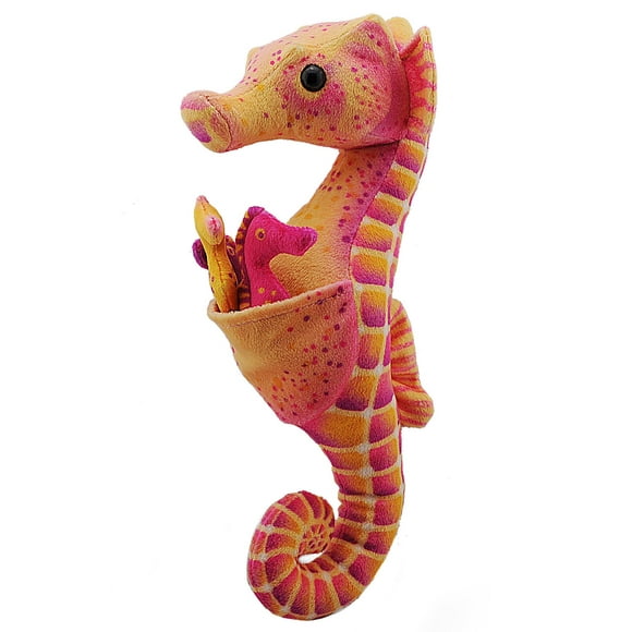 Wild Republic Multicolor Seahorse Plush Stuffed Animal - Perfect Gift for Kids and Animal Lovers, Surface Washable, Ideal for Play and Adventures