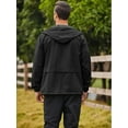 thumbnail image 4 of Coshow Men's Rain Jacket Waterproof Lightweight Packable Raincoat Pullover Windbreaker with Hood for Hiking Running, 4 of 6