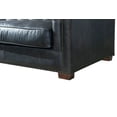 thumbnail image 5 of Crafters and Weavers Tuxedo Contemporary Italian Leather Loveseat in Slate, 5 of 7