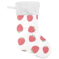 thumbnail image 6 of SKYSONIC Strawberry Christmas Stocking Personalized Large Candy Stocking Hanging Gift Xmas Stockings Decoration for Family Holiday Party Ornaments Decor Fireplace, 6 of 7