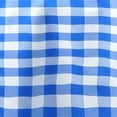 thumbnail image 4 of BalsaCircle 90" Gingham Checkered Polyester Tablecloth Blue and White, 4 of 6