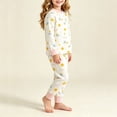 thumbnail image 4 of ITSAME Girls Sleepwear Set 2-Piece Cartoon Print Cotton Crewneck Long Sleeve Pullover and Pants Outfit Size 2T, 4 of 6