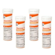 "Quality Choice Glucose Tablets Orange Flavor, 10 Count - Pack of 4"
