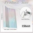 thumbnail image 2 of 30x135cm Holographic Faux Leather Sheets Laser Reflective Vinyl Fabric Metallic Mirrored Crafts Film for Hair Bows Bags Keychains Earrings Making Clothes Bags Hat DIY Supplies White, 2 of 9