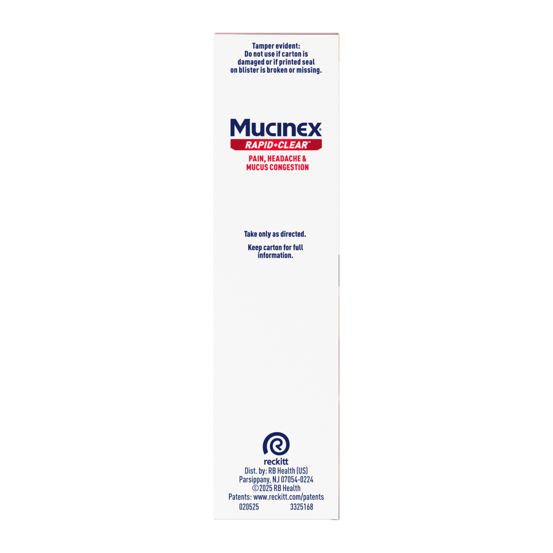 Mucinex Rapid Clear Pain, Headache, & Mucus Congestion (8 Liquid Gels) + Sinus Pressure Relief Nasal Spray (0.75 oz) Combo Pack