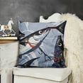 thumbnail image 2 of Fishing Throw Pillow Cover  Nautical Fishhook Fish Seagull Print Accent Pillow Cover for Kids Boys Girls Animals Sea Theme Pillowcase for Office Home Decor,Blue, 2 of 5