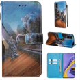 thumbnail image 2 of Compatible With Samsung Galaxy A51 4g Case Leather Flip Wallet Cover With Card Slot Holder Kickstand Pattern - Mirror Cat, 2 of 4