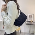 thumbnail image 2 of Sac à Main en Velours Côtelé pour Femmes Mode Couleur Unie (Bleu), 2 of 6