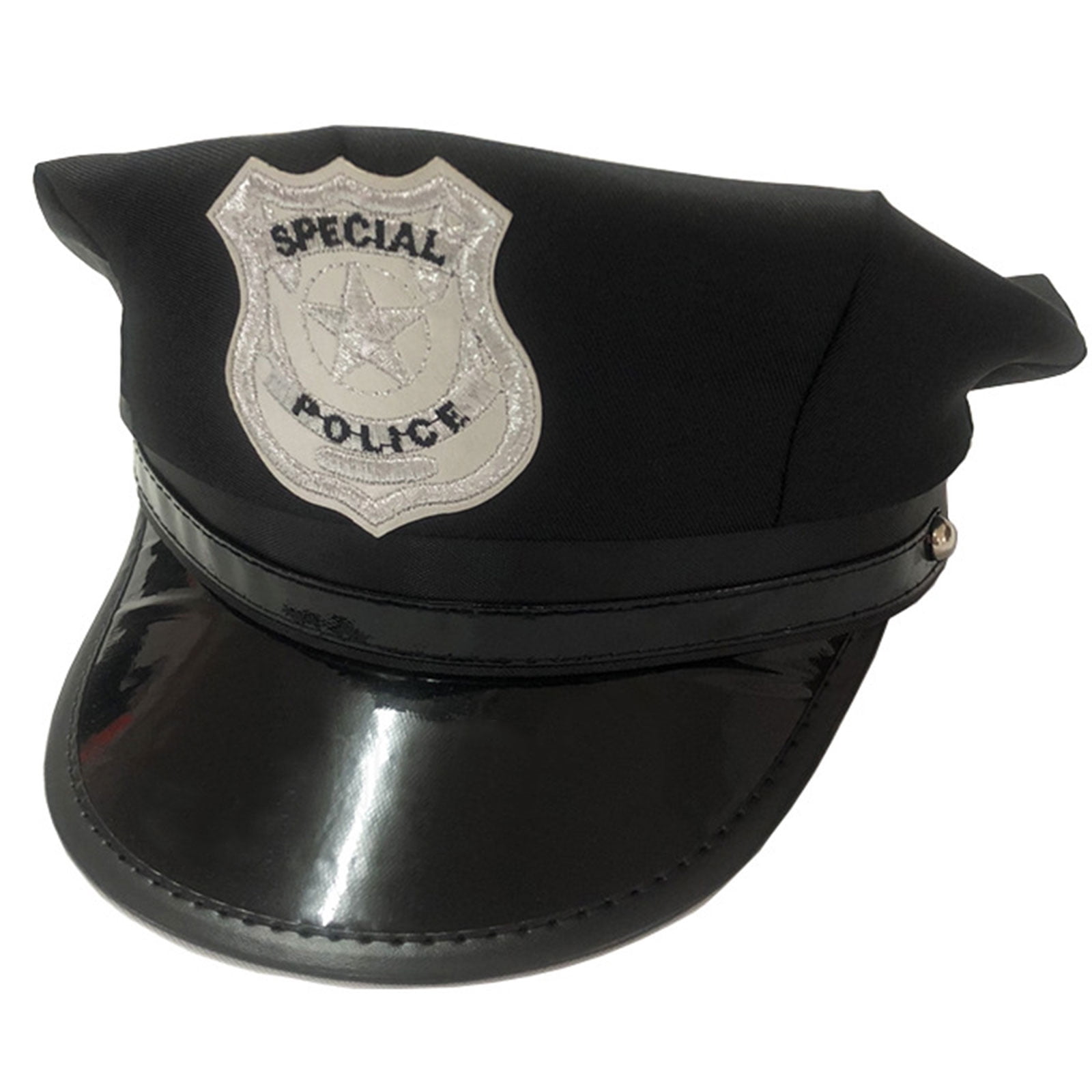 BYDOT Uniform Military Hat with Badge Police Cap Octagonal Hat Costumes
