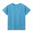 thumbnail image 5 of 3 Pack Kids Tshirts Short Sleeve Crewneck Button Front T-Shirts Casual Tops Tees Summer Tops T Shirts for Boys 9-12 Years, 5 of 9