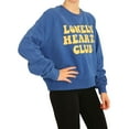 thumbnail image 2 of Elevenparis Womens Lonely Hearts Club Sweatshirt, Blue, Small, 2 of 6