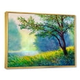 thumbnail image 3 of Designart 'Summer Forest With Waterfall and River ' Traditional Framed Canvas Wall Art Print, 3 of 5