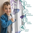 thumbnail image 3 of Blackout Kids Curtains,Pink Butterfly Flower Pattern Childrens Insulated Curtains Set Of 2,Bedroom Essentials,Toddler Room Decor 42"x84", 3 of 5