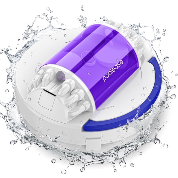 Poolease Cordless Robotic Automatic Pool Cleaner, Dual 45W Motors, Self-Parking, for In-Ground & Above Ground Pools
