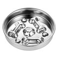 thumbnail image 1 of Comedero lento para perros y gatos pequeños y medianos de acero inoxidable, ideal para viajes, dormitorios interiores., 1 of 9