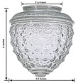 thumbnail image 3 of Pantalla de cristal KOR K21846, 15 cm, transparente, estilo piña, 3 of 4